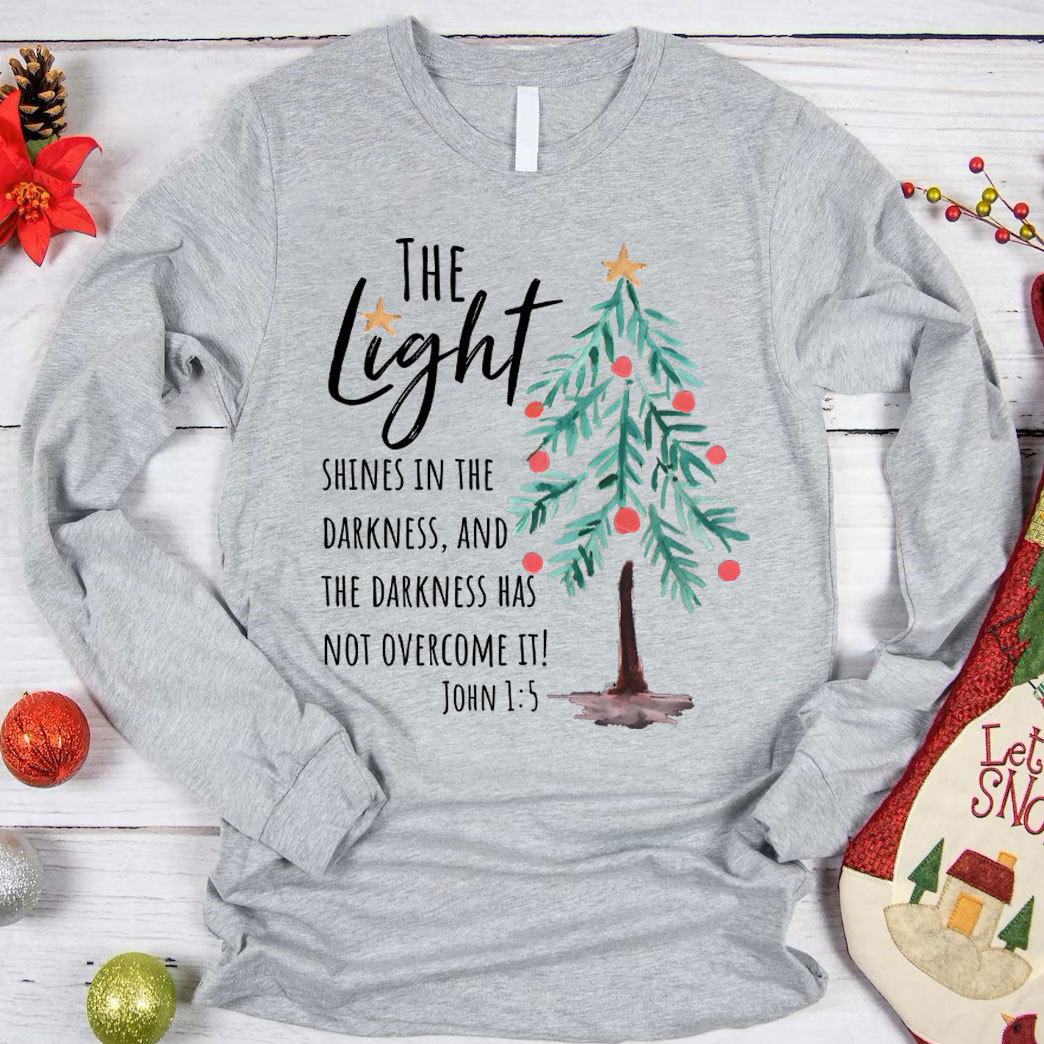 The Light Christmas Nativity Christian Long Sleeve T-Shirt