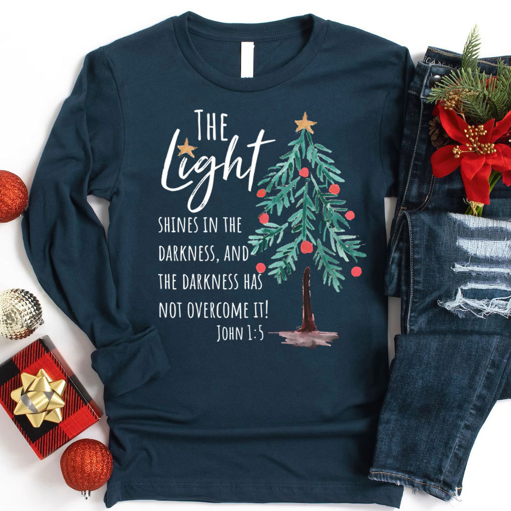 The Light Christmas Nativity Christian Long Sleeve T-Shirt