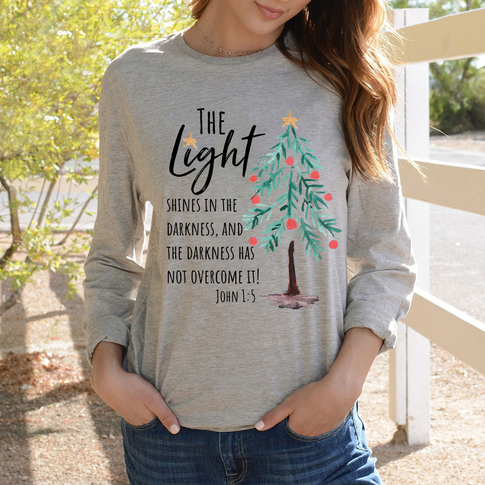 The Light Christmas Nativity Christian Long Sleeve T-Shirt