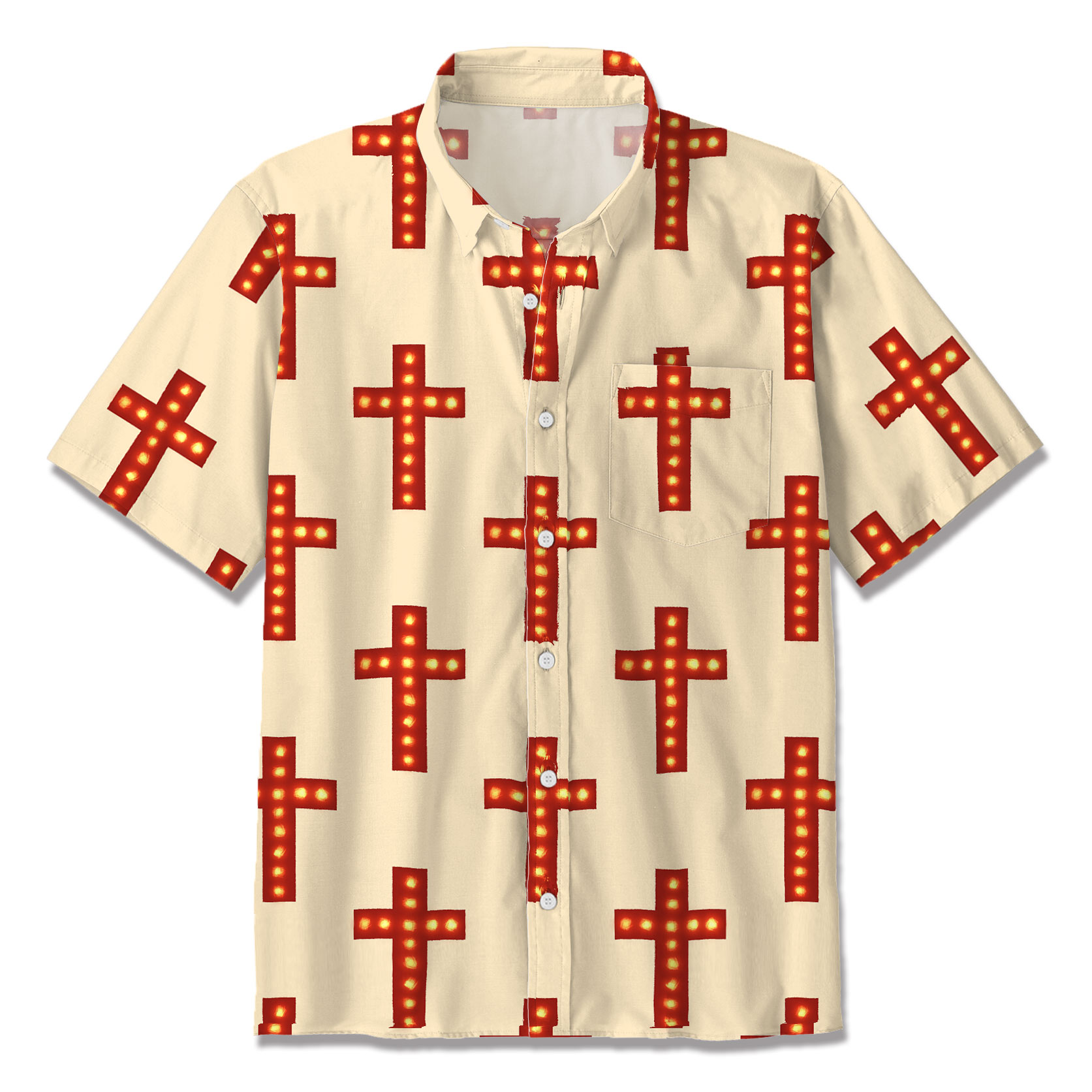 The Light Cross Christian Hawaiian Shirt