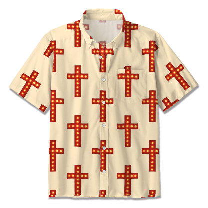 The Light Cross Christian Hawaiian Shirt