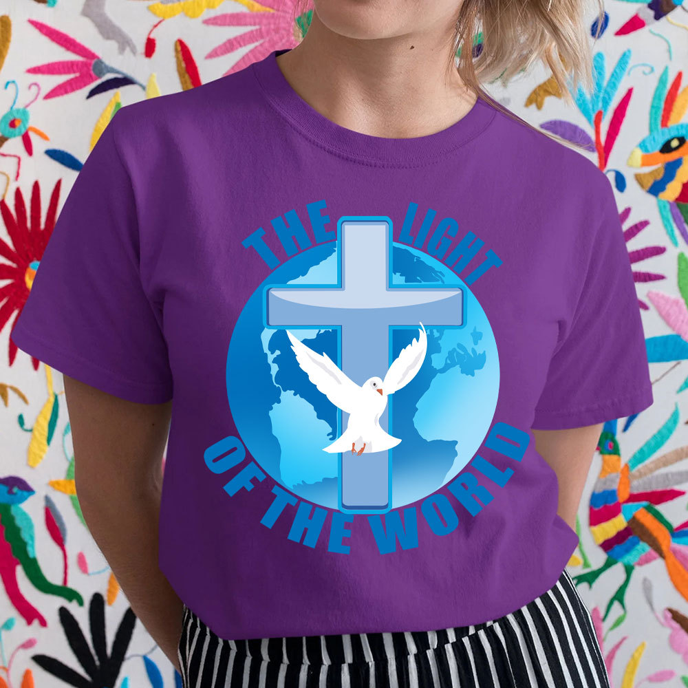 The Light Of The World Cross Christian T-Shirt