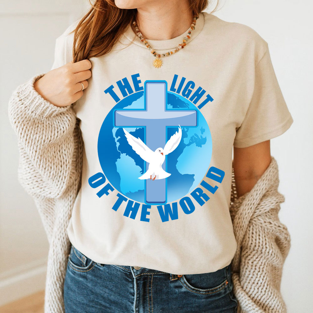 The Light Of The World Cross Christian T-Shirt