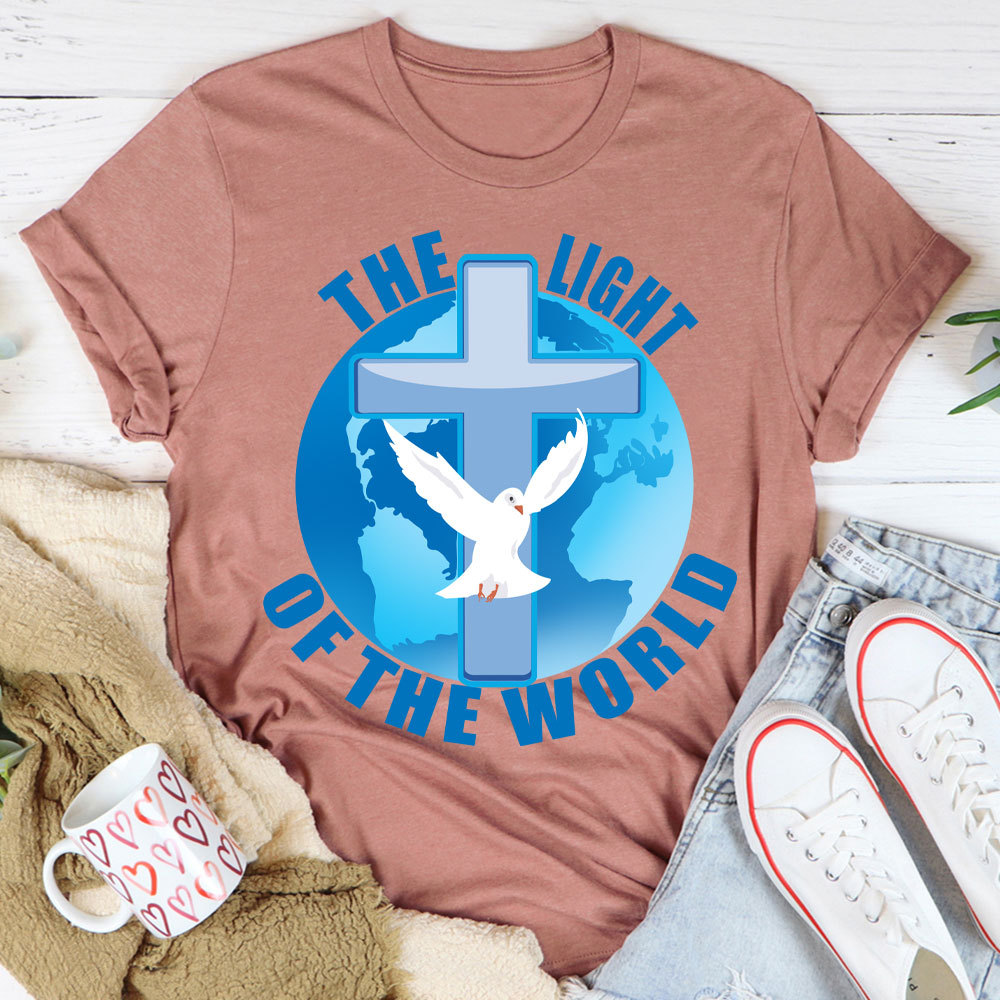 The Light Of The World Cross Christian T-Shirt