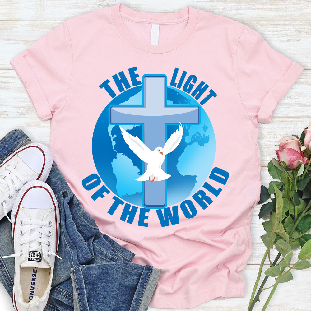 The Light Of The World Cross Christian T-Shirt