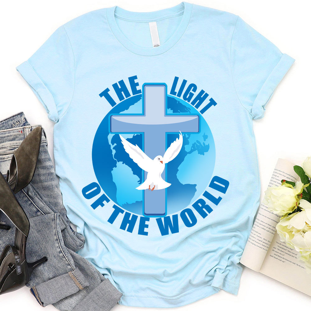 The Light Of The World Cross Christian T-Shirt