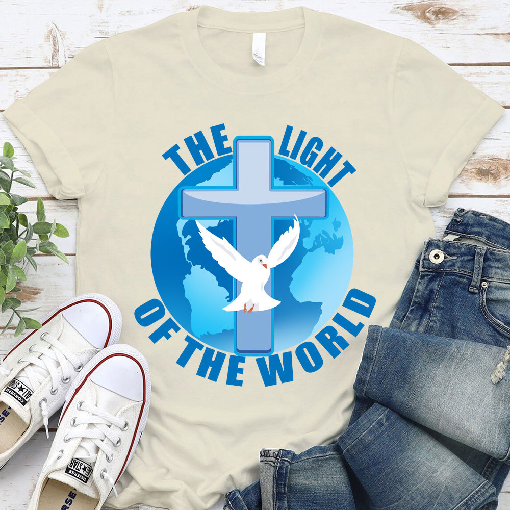 The Light Of The World Cross Christian T-Shirt