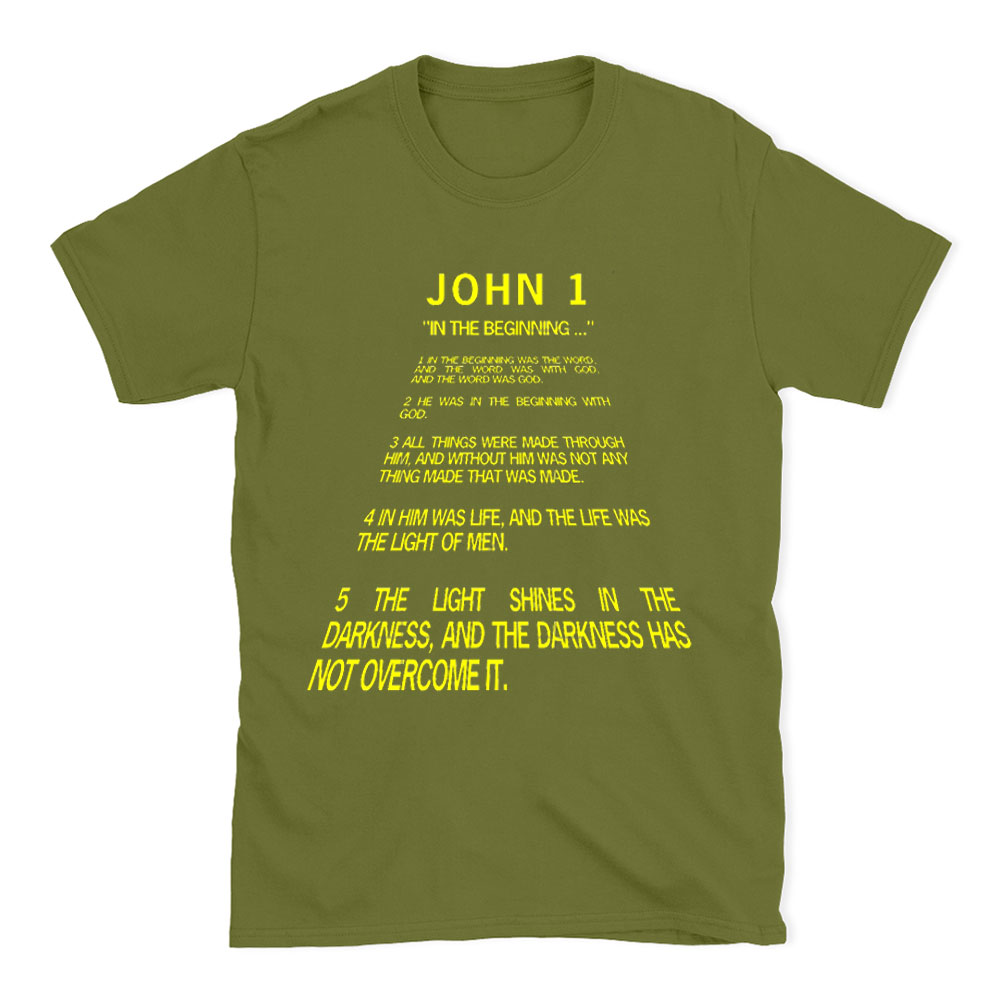 The Light Shines In The Darkness Christian T-Shirt