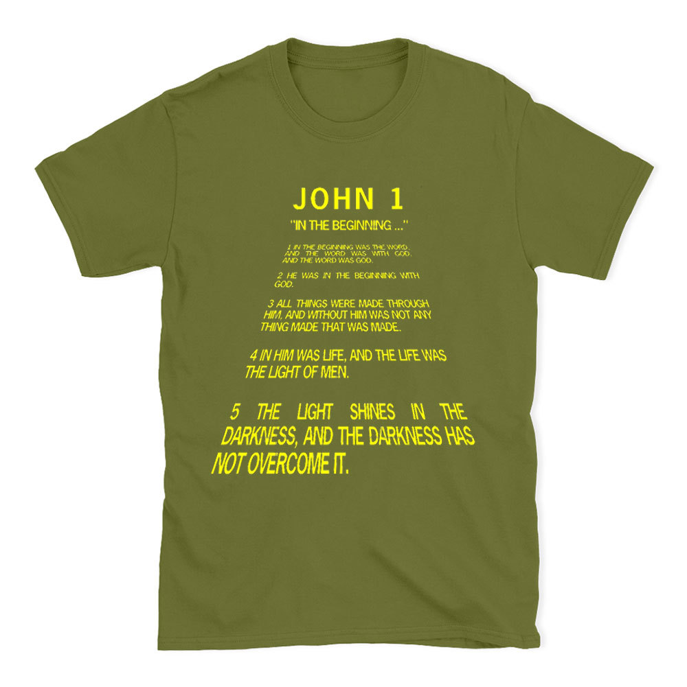 The Light Shines In The Darkness Christian T-Shirt
