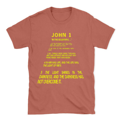 The Light Shines In The Darkness Christian T-Shirt