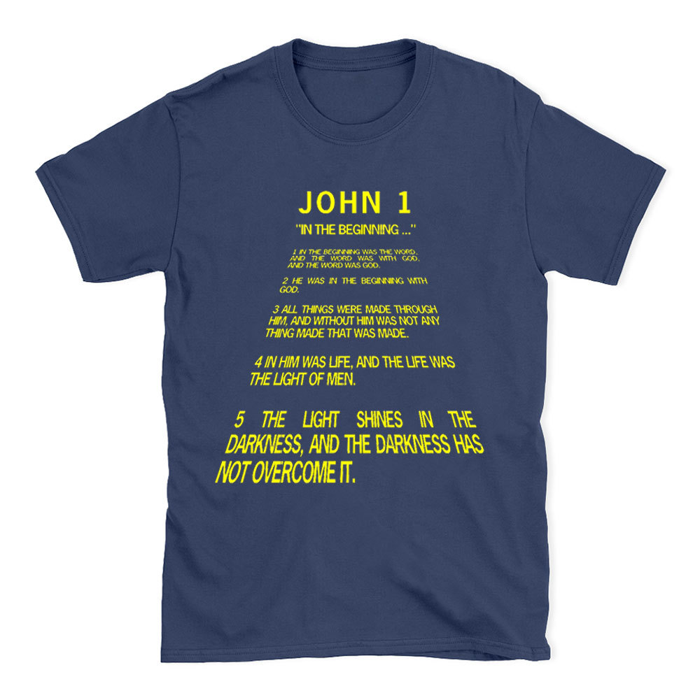 The Light Shines In The Darkness Christian T-Shirt
