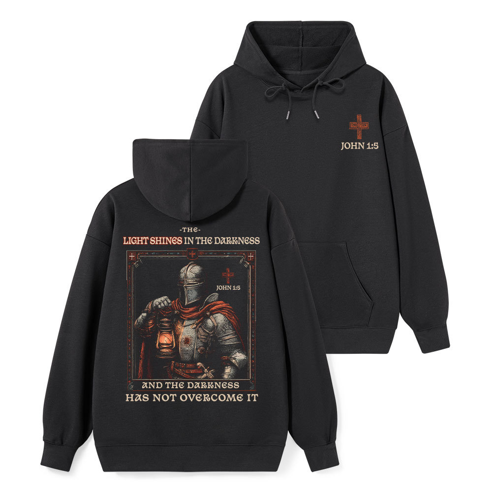 The Light Shines In The Darkness Classic Christian Hoodie 