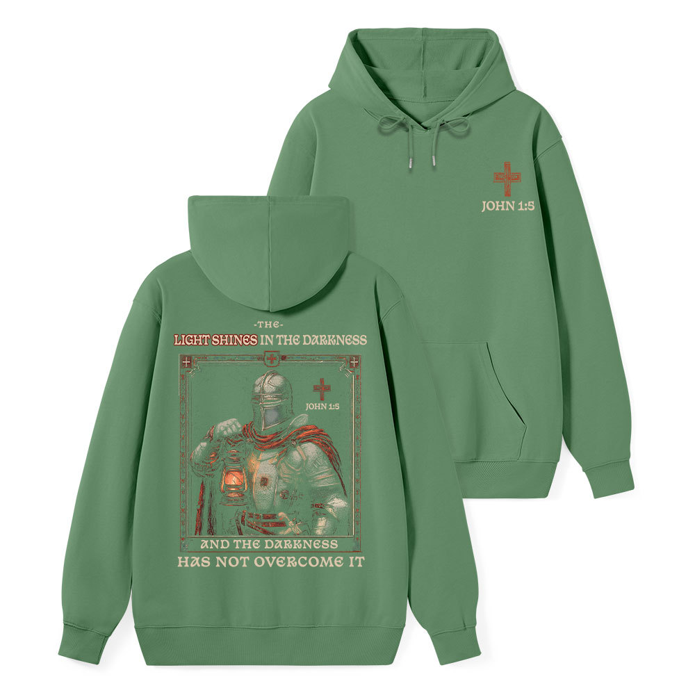 The Light Shines In The Darkness Classic Christian Hoodie 