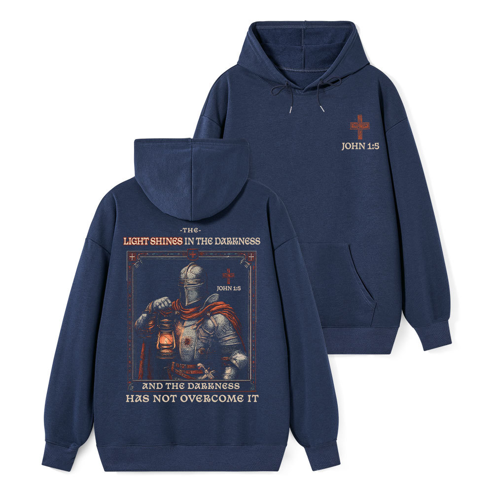 The Light Shines In The Darkness Classic Christian Hoodie 
