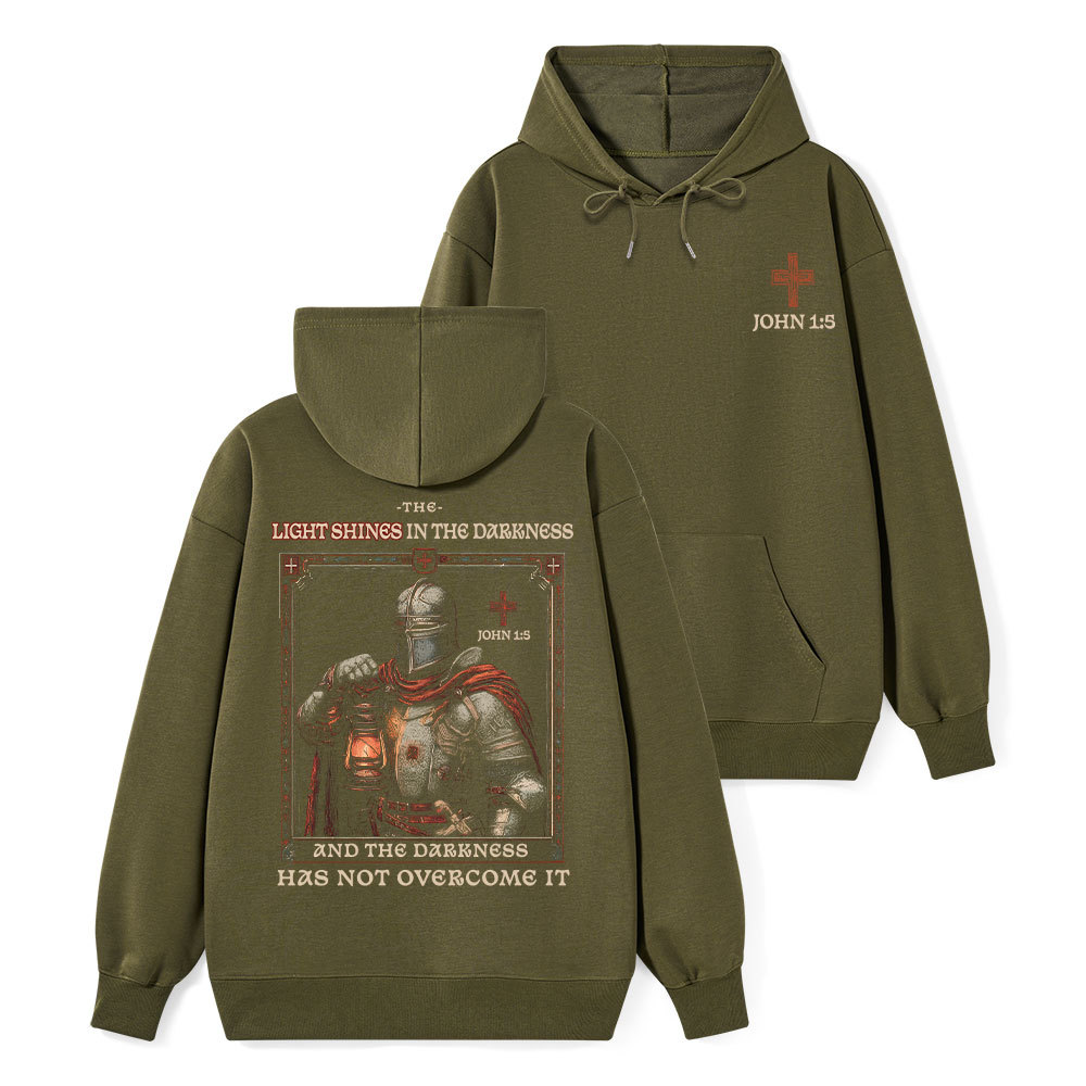 The Light Shines In The Darkness Classic Christian Hoodie 