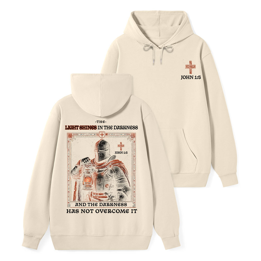 The Light Shines In The Darkness Classic Christian Hoodie 