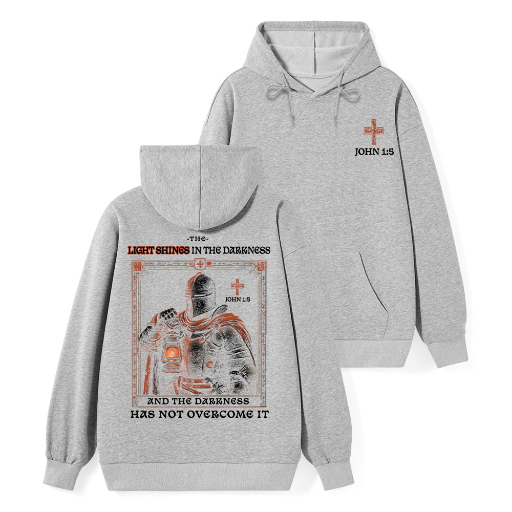 The Light Shines In The Darkness Classic Christian Hoodie 