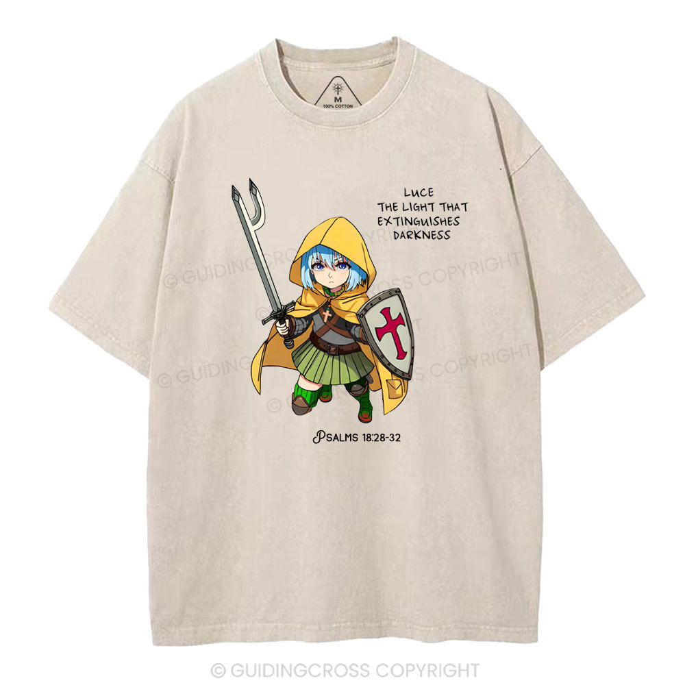 The Light That Extinguishes Darkness Christian Washed T-Shirt