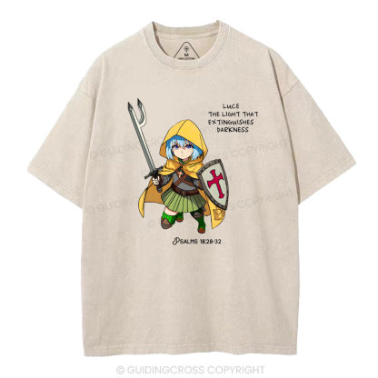 The Light That Extinguishes Darkness Christian Washed T-Shirt