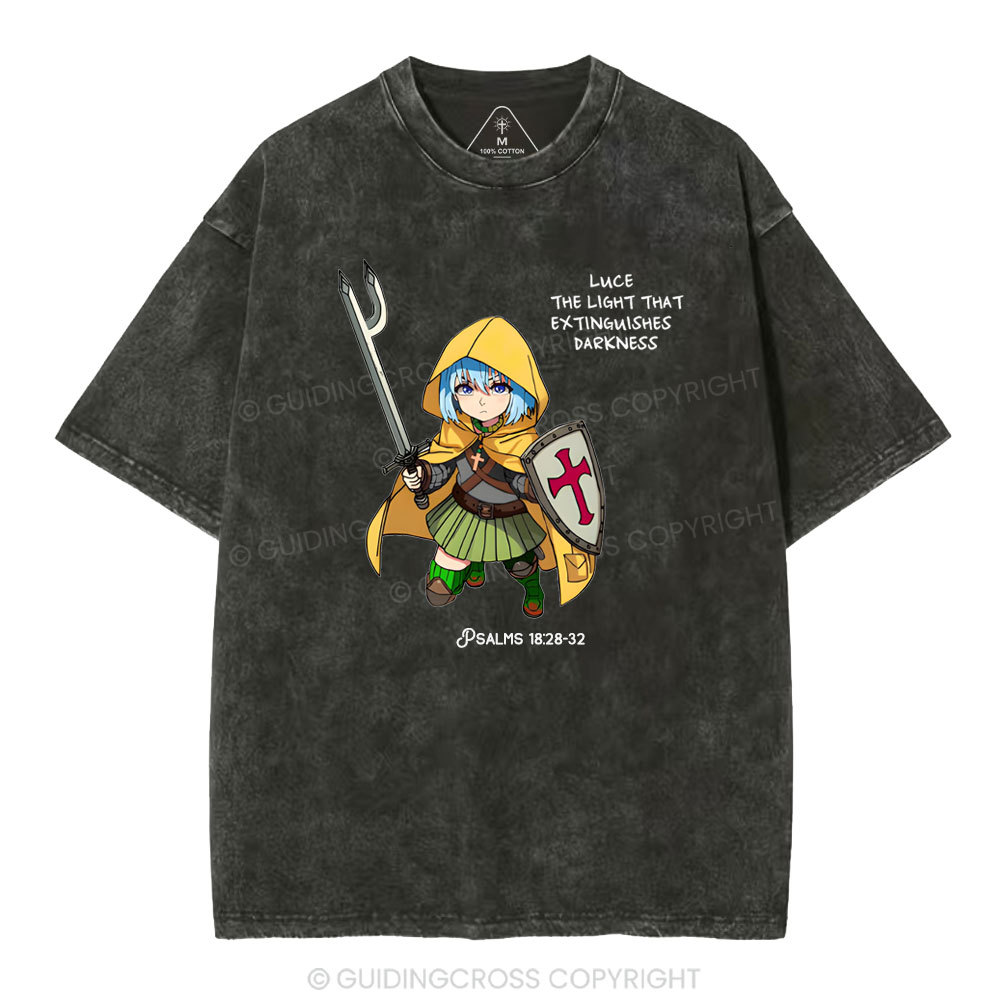 The Light That Extinguishes Darkness Christian Washed T-Shirt