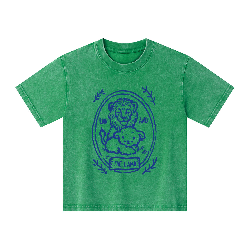 The Lion And Lamb Kid Washed T-Shirt