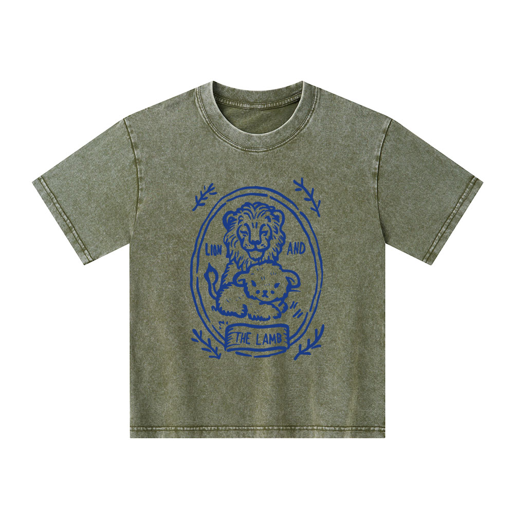 The Lion And Lamb Kid Washed T-Shirt