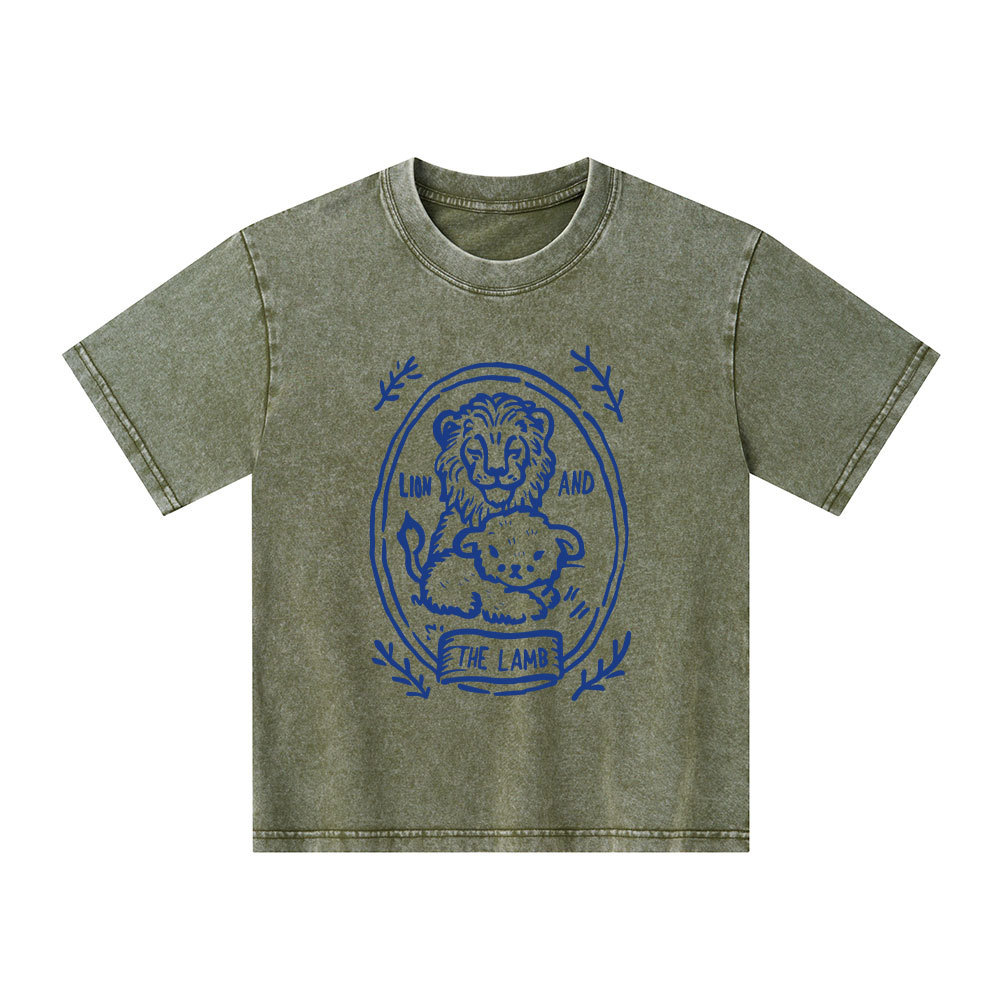 The Lion And Lamb Kid Washed T-Shirt