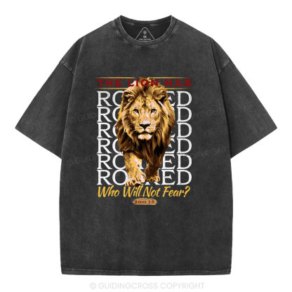 The Lion Has Roaring Christian Washed T-Shirt