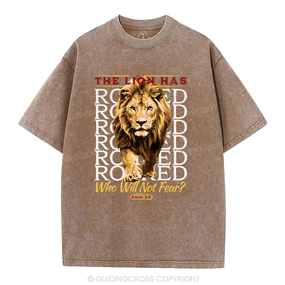 The Lion Has Roaring Christian Washed T-Shirt