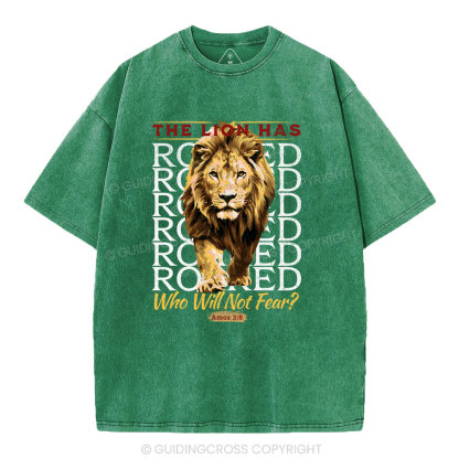 The Lion Has Roaring Christian Washed T-Shirt