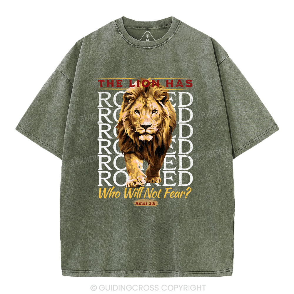 The Lion Has Roaring Christian Washed T-Shirt