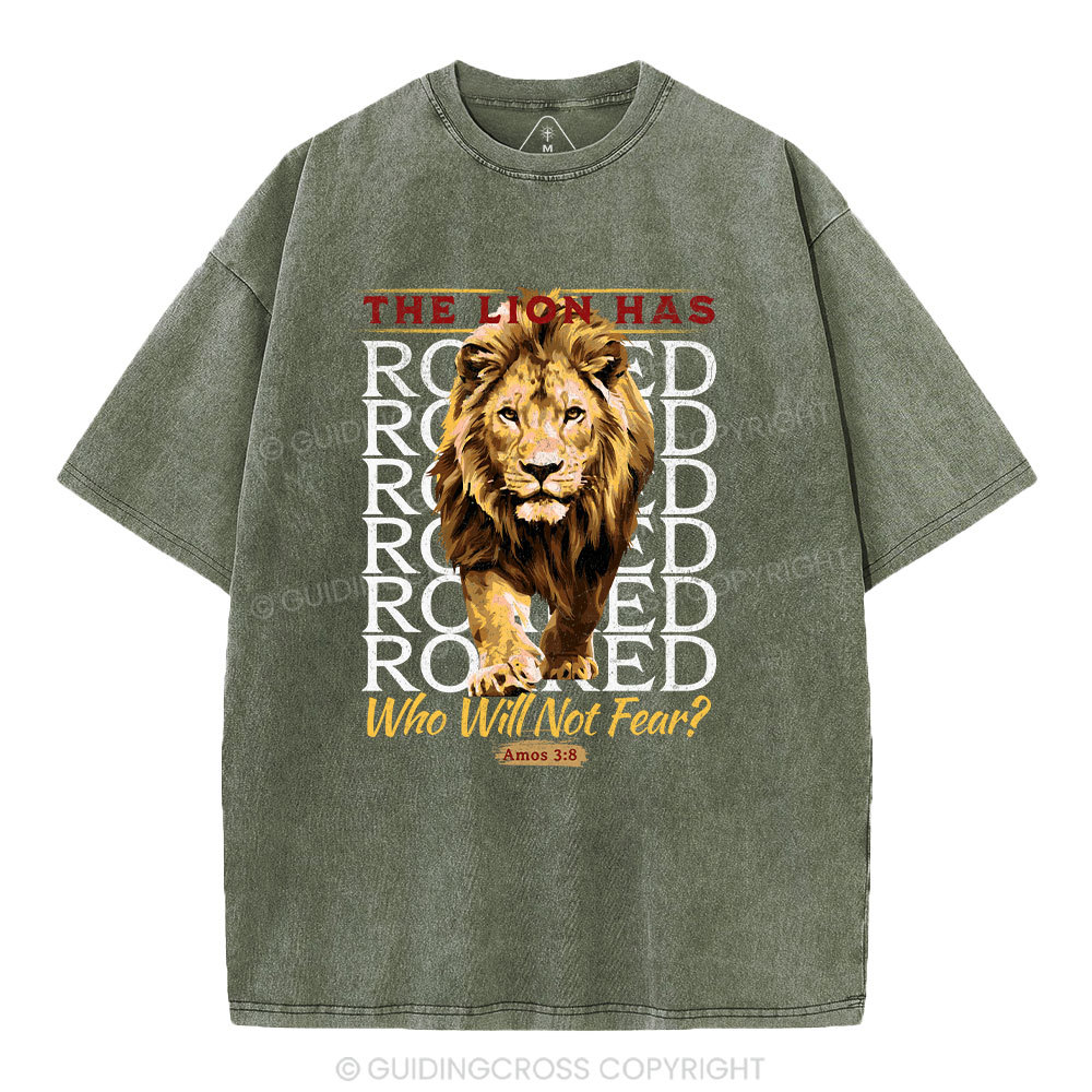 The Lion Has Roaring Christian Washed T-Shirt