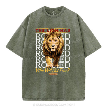 The Lion Has Roaring Christian Washed T-Shirt