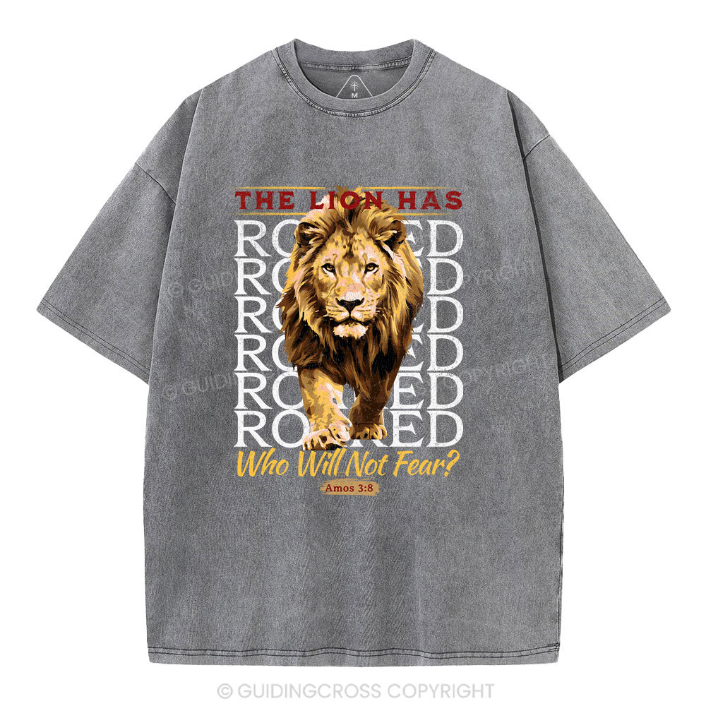 The Lion Has Roaring Christian Washed T-Shirt