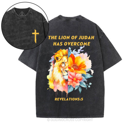 The Lion Of Judah Christian Washed T-Shirt