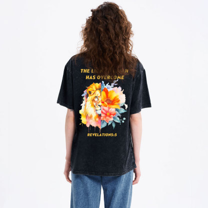 The Lion Of Judah Christian Washed T-Shirt
