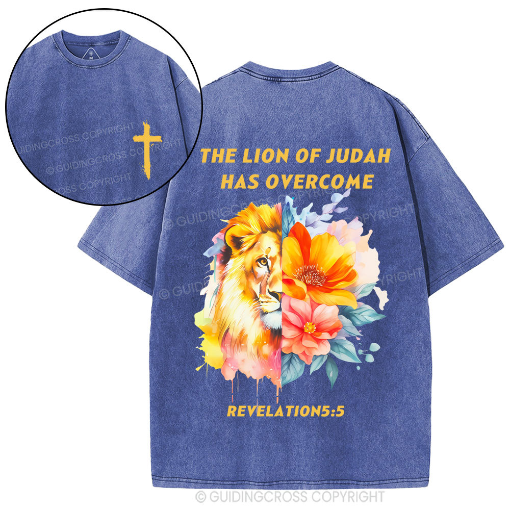 The Lion Of Judah Christian Washed T-Shirt