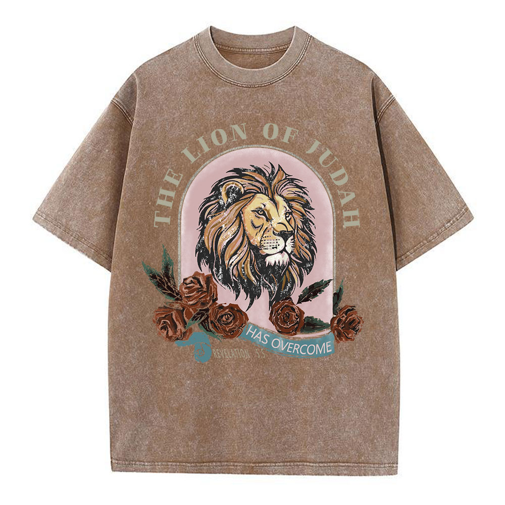 The Lion Of Judah Has Overcome Christian Washed  T-Shirt