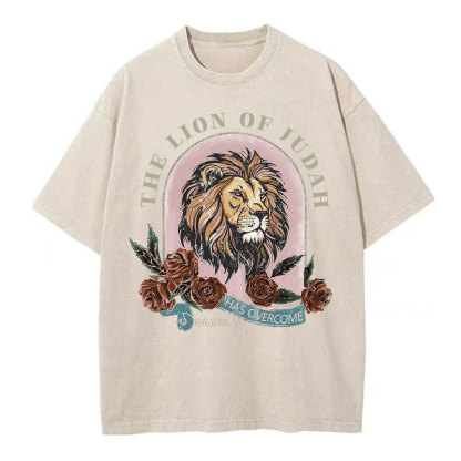 The Lion Of Judah Has Overcome Christian Washed  T-Shirt