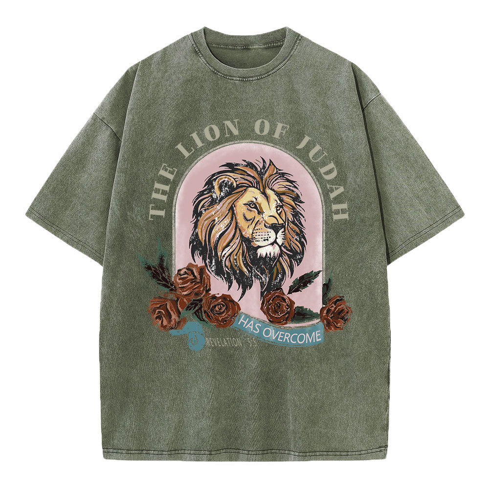 The Lion Of Judah Has Overcome Christian Washed  T-Shirt