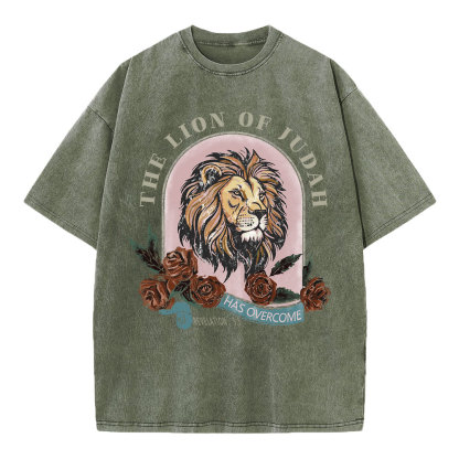 The Lion Of Judah Has Overcome Christian Washed  T-Shirt