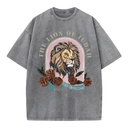 The Lion Of Judah Has Overcome Christian Washed  T-Shirt