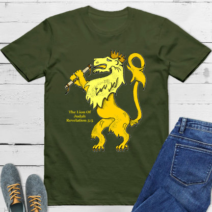The Lion Of Judah Rerelation 5:5 Christian T-Shirt