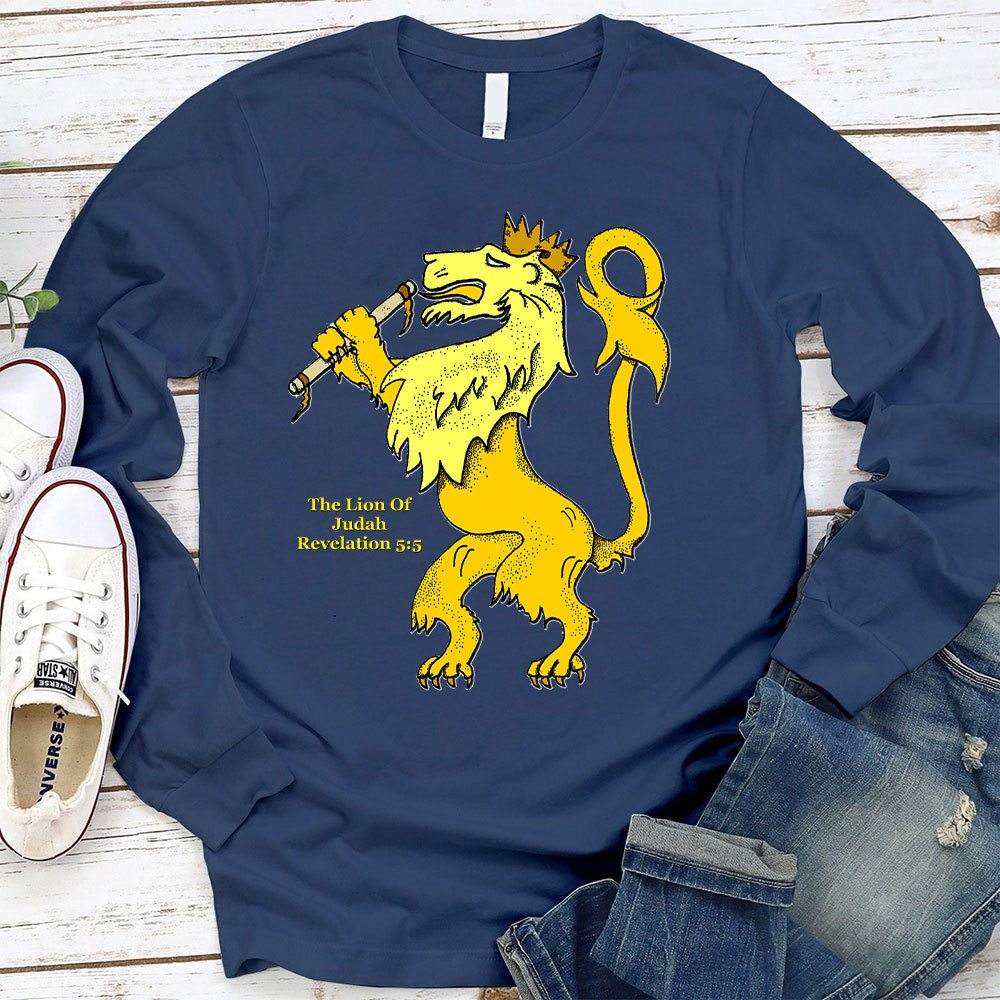 The Lion Of Judah Revelation  5:5 Christian Long Sleeve T-Shirt