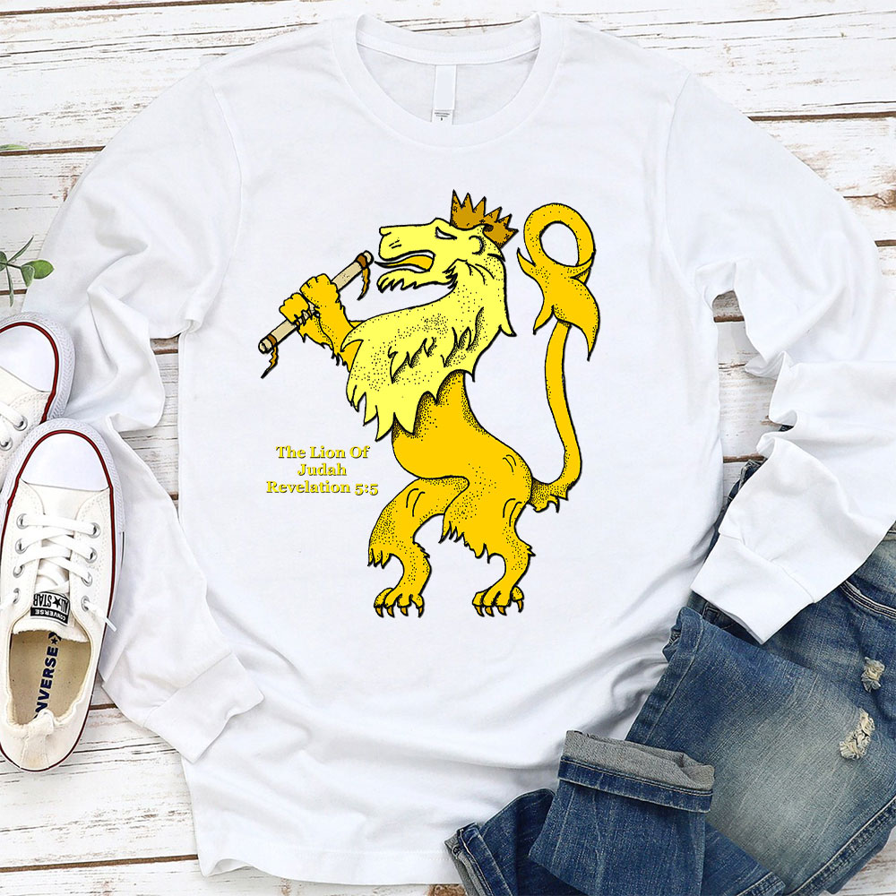 The Lion Of Judah Revelation  5:5 Christian Long Sleeve T-Shirt