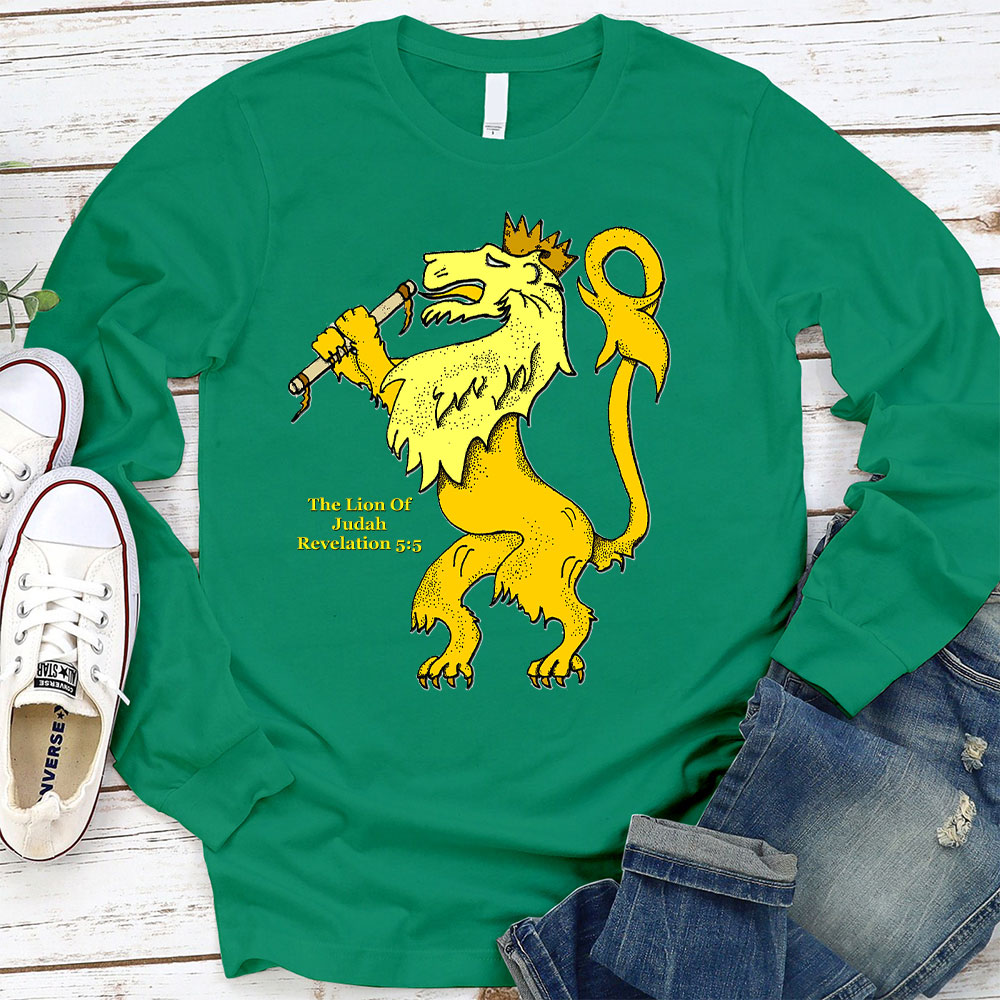 The Lion Of Judah Revelation  5:5 Christian Long Sleeve T-Shirt