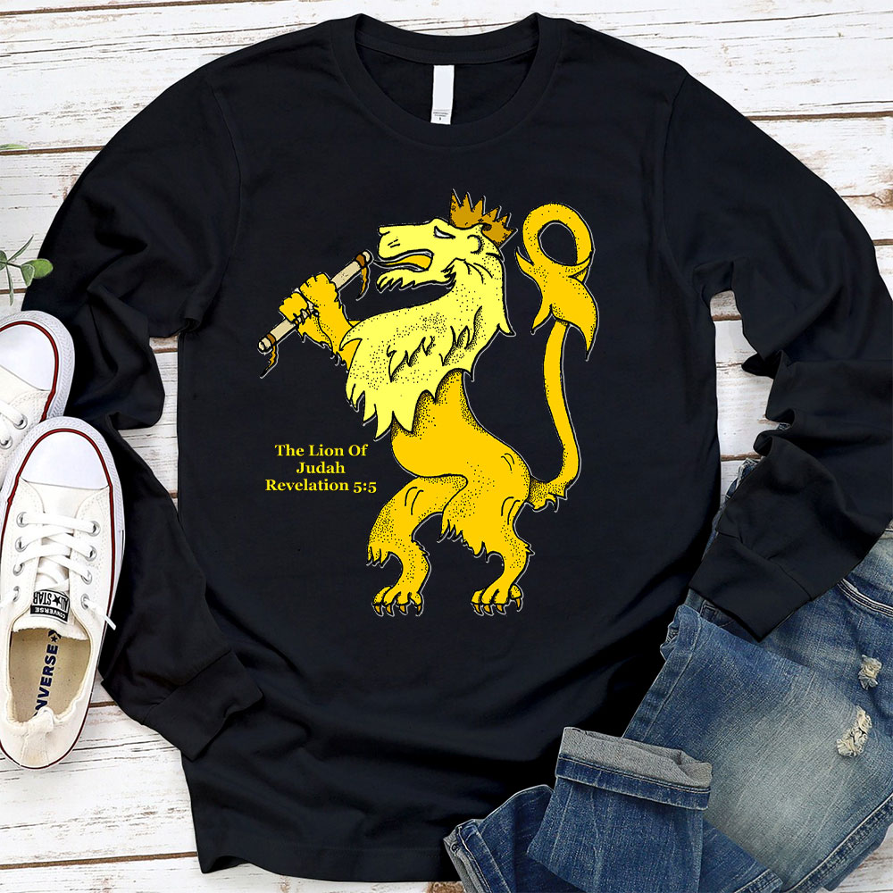 The Lion Of Judah Revelation  5:5 Christian Long Sleeve T-Shirt