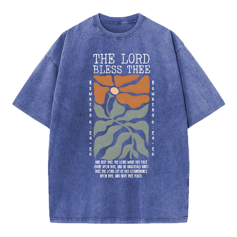 The Lord Bless Thee Christian Washed T-Shirt