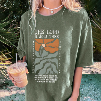 The Lord Bless Thee Christian Washed T-Shirt