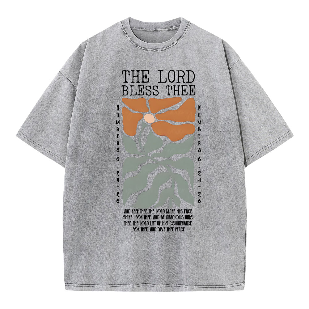 The Lord Bless Thee Christian Washed T-Shirt